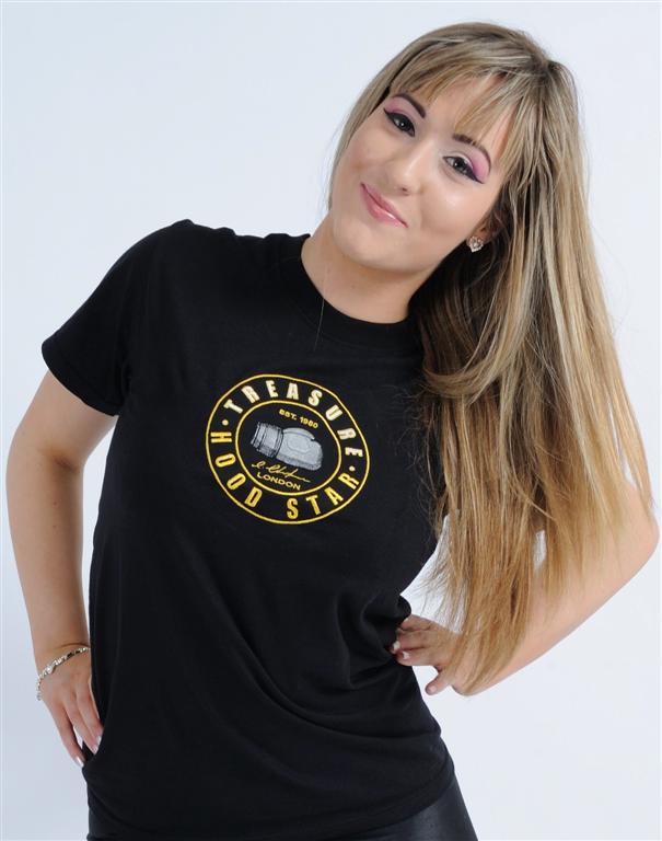 Black T-shirt Gold Logo